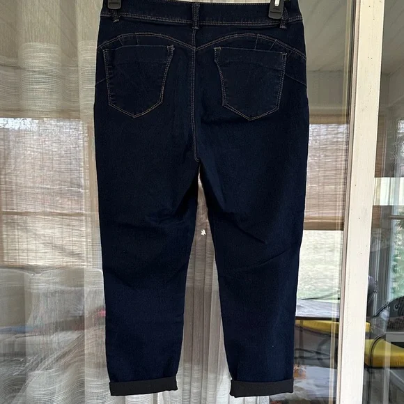 D.Jeans Dark Blue Ankle/Crop Jeans - Picture 9 of 9